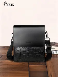 Men's PU Leather Shoulder Bag, Versatile Shoulder Bag, Casual Crossbody Messenger Bag, Multi-Functional Small Storage Pouch, Ideal Gift for Boyfriend