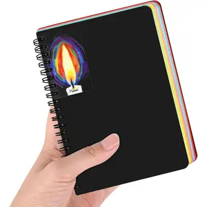 5x7in 12 Colors Paper Sketchbook, 80gsm Spiral Bound Art Journal Sketchbook, 92Sheets Acid-Free Travel Pocket Sketch Pad for Drawing, Illustration, Ideal for Most Dry Media