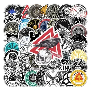 Symbol Series Graffiti Sticker, 50pcs Cartoon Viking Pirates Series Sticker, Decorative Sticker For Wall Water Bottle Skateboard Helmet Car Bike Luggage Laptop Sticker Decals, Decal For Cars