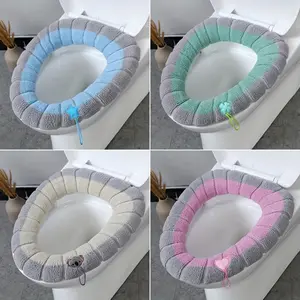 5 Winter Warm Toilet Seat Cover - Soft and Thick Warm Pad, Suitable for Home, Dormitory, Holiday Gifts, Christmas Gifts, Bathroom Toilet Seat Cover, Dormitory Essential, Machine Washable, Toilet, Playful Design, Detachable and Easy to Clean Design
