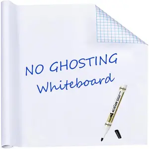 Whiteboard Sticker for Wall 18" x 79" Dry Erase Board Peel and Stick Wallpaper, White Board Stick on Wall, Adhesive Contact Paper Poster Board with 1 Marker