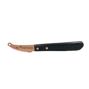 26 Teeth Left Curved Blade Stripping Knife by Aussie Dog