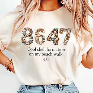 8647 Meme Shirt, Cool Shell Formation T-Shirt, Beach Walk Viral Tee, Satirical Number Graphic, Subtle News Commentary Gift, 8647 Viral Tee