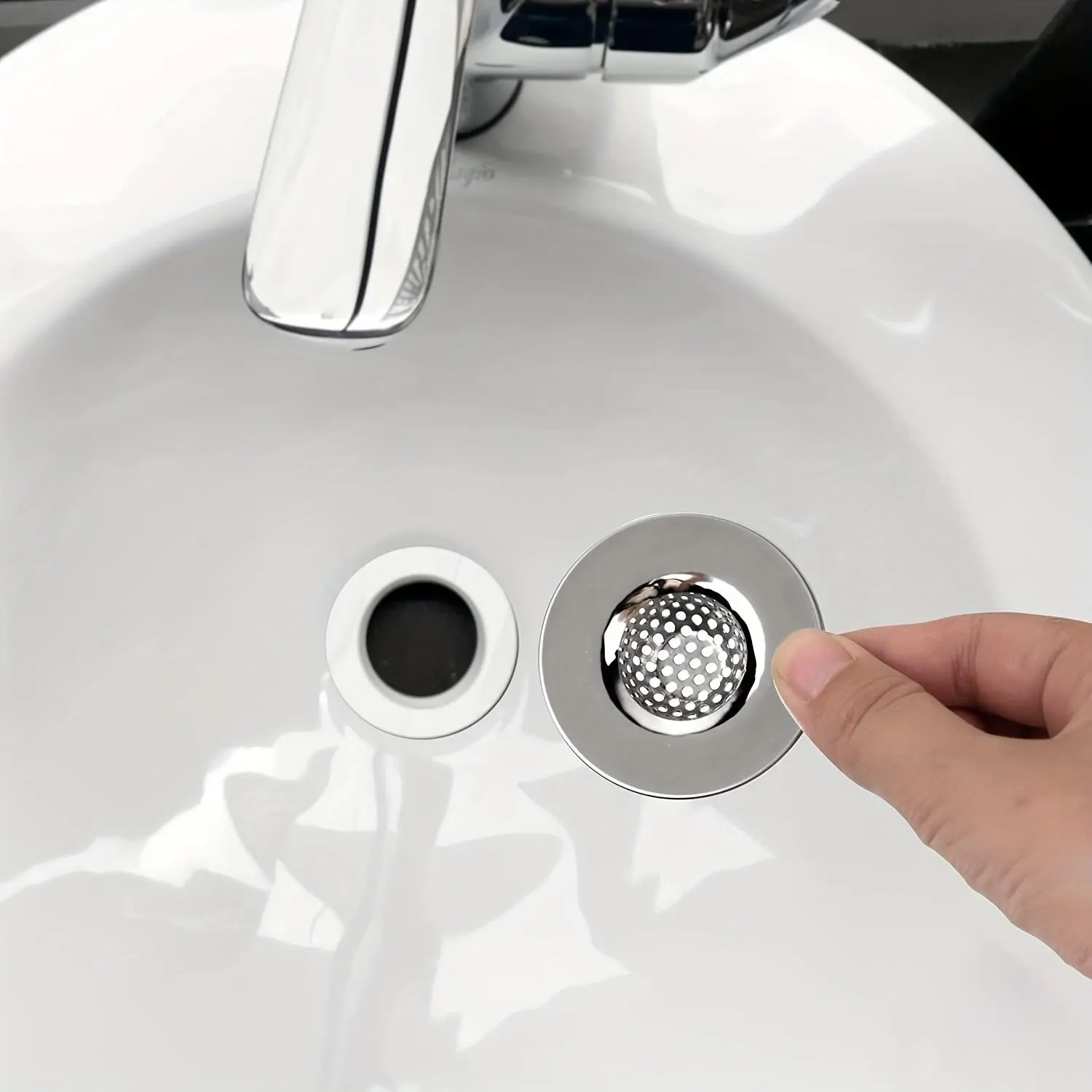 Stainless Steel Sink Strainer, Round Durable Washable Sink Drain Filter, Drain Protector, Kitchen Utensils & Gadgets