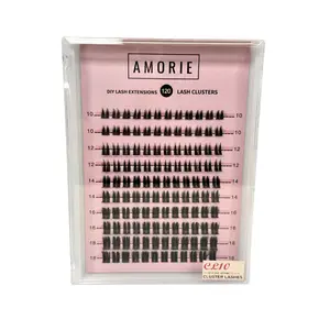 Amorie Clusters Cosmetic Makeup Eyelash Extensions, 120pc "CL10" False Lashes for Beauty & Personal Care
