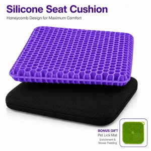 Cooling Gel Seat Cushion for Long Sitting – Thick Honeycomb Support Pad for Office Chair, Car Seat, Wheelchair & Outdoor Use
