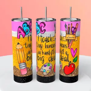 teacher 20 oz tumbler Bottle Drinkware Stylish Water Bottles Drink Portable Mug Cup