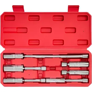 6 count 3/8" Drive  Swivel Spark Plug Socket Set, Includes 9/16", 5/8", 13/16",14mm Socket, Thin Wall Spark Plug Sockets with 12 Point, CR-V