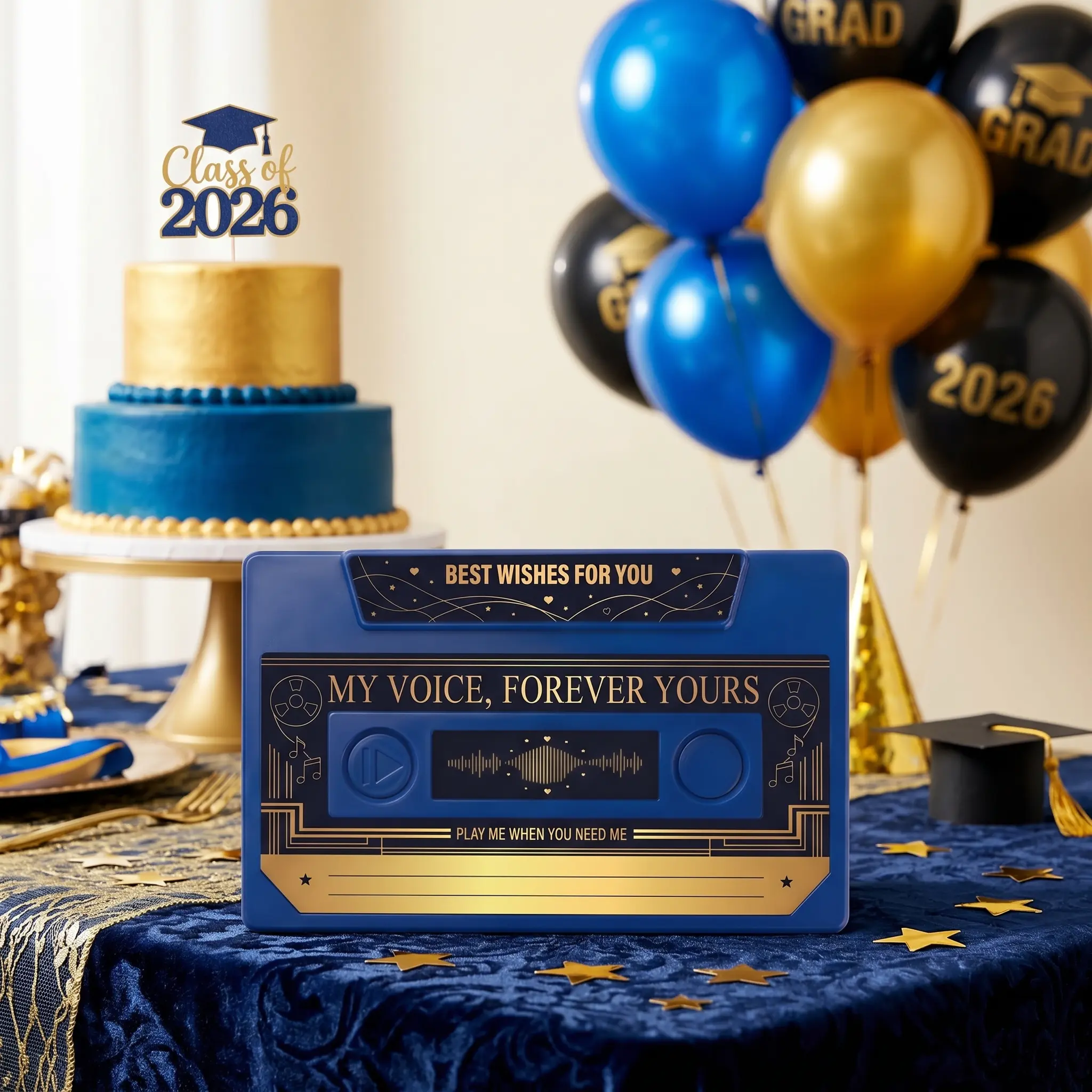 Father's Day Gift & Class of 2026 Recordable Voice Audio Gift | graduation present | Meaningful Spoken Message Keepsake with Clear Plastic Storage Box for Any Special Occasion | Meaningful Audio Keepsake Present with Clear Storage Box for friend