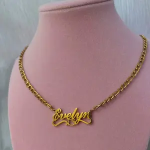 [Made-to-Order] Personalized Name Kitty Necklace, Processing time 7-10 Business Day