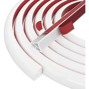 Flexible Quarter Round Molding Bendable Molding Trim,Peel and Stick  Rubber Edge Trim for Floor,Tub,Cabinet,Flexible Shoe Molding Around Curved Stairs,Columns and Wall-118" L x 0.6" W x 0.6" H