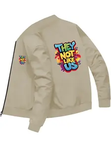 Trendy Personality Printed Bomber Jacket for Daily Street Fashion and Casual Wear