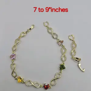 Infinity with Heart's Bracelet - Beautiful Style - Gold-Plated Adjustable valentines