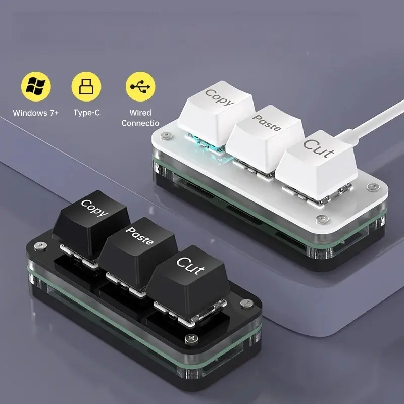 Mechanical Hot Swap Numpad - Hall Effect Magnetic 3-Key External Keyboard with Macro Programming, Copy Paste Functionality for PC Gaming, Photoshop