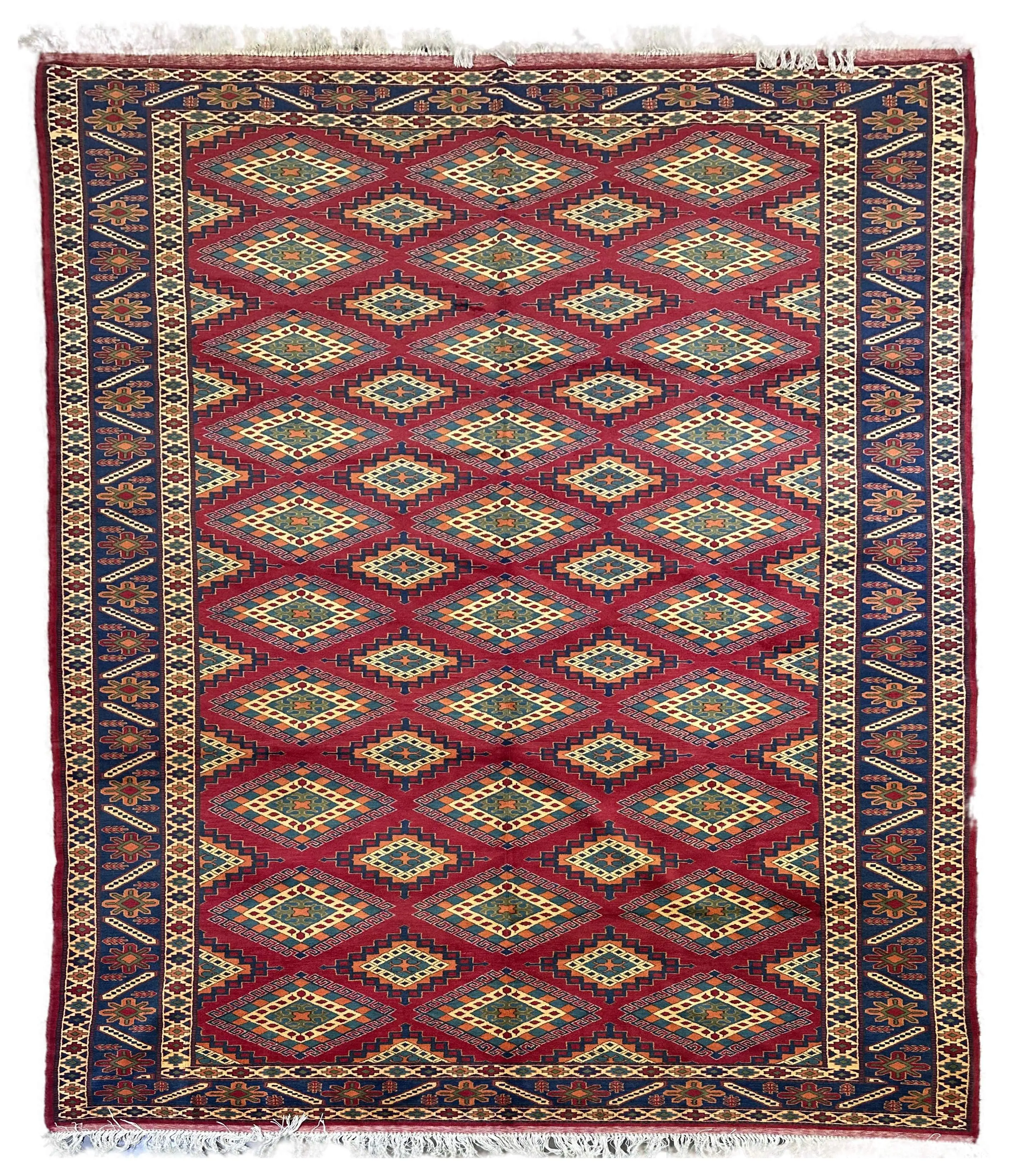 7x10 Hand-Knotted Afghan Rug – Nomad Collection Design