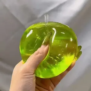 Crystal Apple Stress Ball: Soft Jelly Squishy Fidget Toy for Anxiety Relief, Cute Sensory Desk Decoration & Perfect Novelty Gift for Kids, Teens & Adults