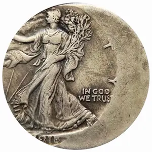 1918 Walking Liberty Half Dollar Double Struck Error Classic Liberty Display Commemorative