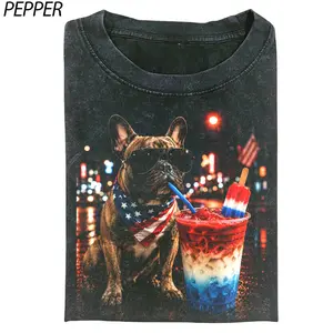 Comfort Colors Funny French Bulldog Shirt, Patriotic Dog Shirt, July 4th Frenchie Graphic Tee, Summer Dog Lover Gift