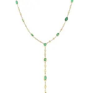 Colombia Emerald & Gold Necklace