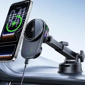 for Magsafe  Mount Charger with Air-Cooling System, 15W     Charger Mount for  17 16 15 14 13 Pro Max Plus Mini, Vent Dashboard Suction  Phone Mount Charger