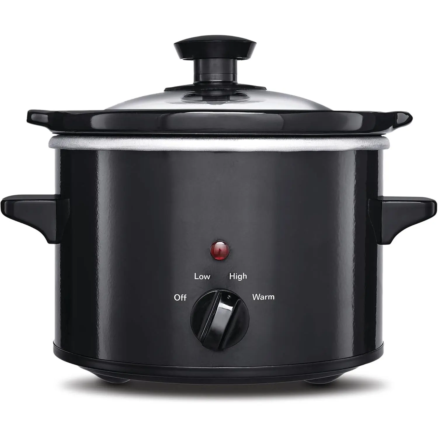 1.5QT Mini Crock Pot - Small Compact Slow Cooker with Knobs, Cool-Touch Design, Stoneware Pot, Warm Setting for Single Users, Cozy Gatherings, Kitchen Cookware, Solo Users, Solo Dining