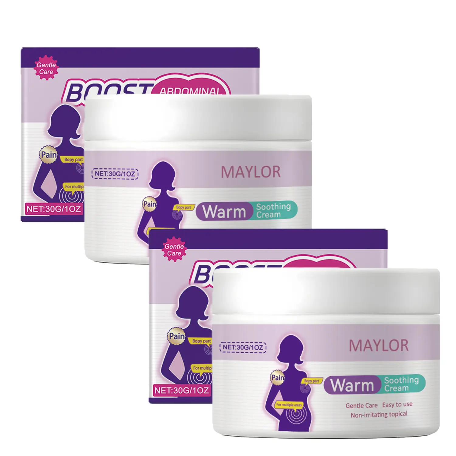 Uterine Warming Gel,Warming and moisturizing cream for the abdomen,Uterine Warming Gel withGinseng & Rose Extracts for Women's Monthly Care - 30g