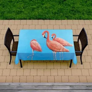 360 Stand Nature-Inspired Spill-Resistant Group-Print Tablecloth, 58x102in, Indoor-Outdoor Furniture Decor for Outdoor Tables, Outdoor Picnic Table, Garden Dining Table