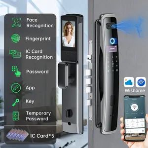 WIFI APP Smart Life APP Smart Lock 3D Face Recognition Fingerprint Password Smart Door Lock With Camera