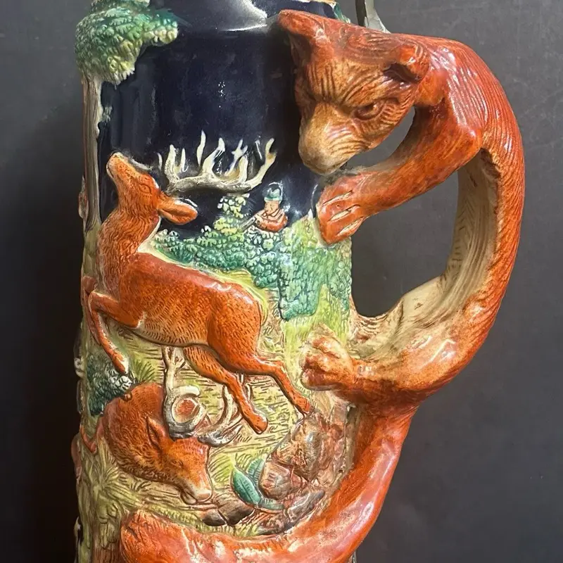Large Vintage German Fox Stein