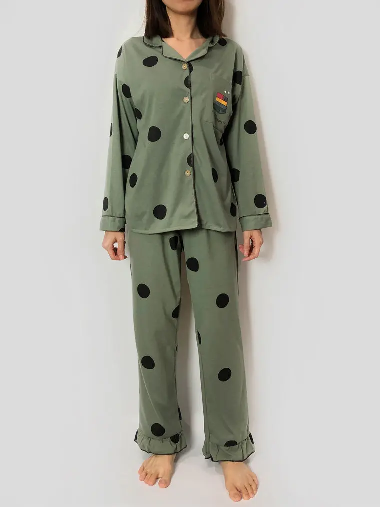 Polka Dots Long Pajama Set