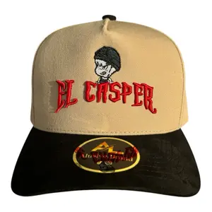 EL CADPER HAT by Brand - Beige and Black Cap with EL CASPER Logo Embroidery