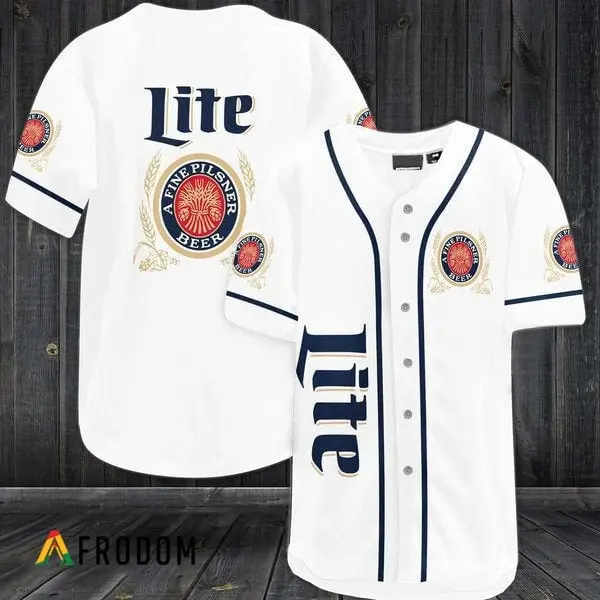 White Michelob Ultra Baseball Jersey