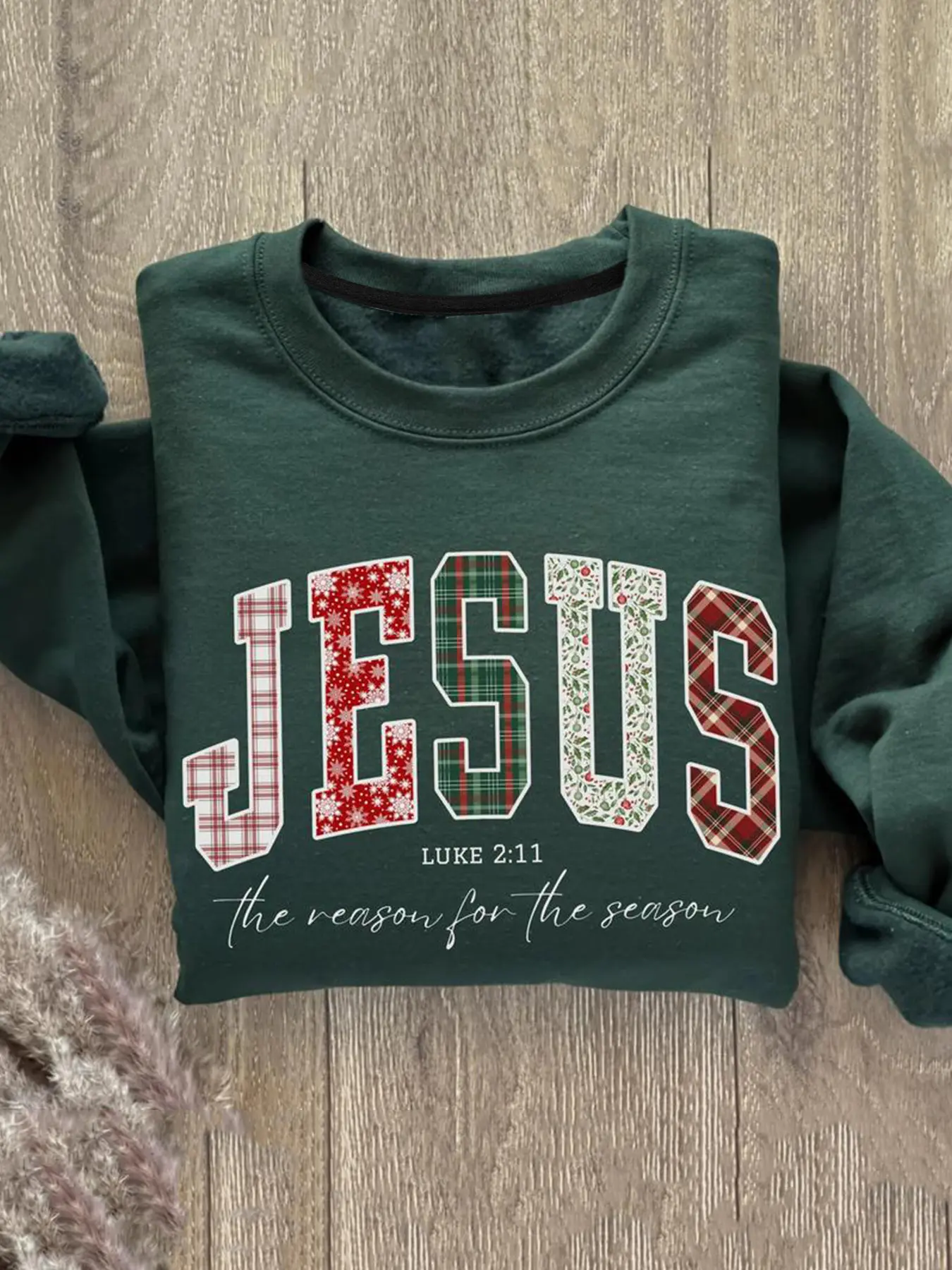 Women's Drawstring Drop Shoulder Sweater, Jesus Letter Print, Casual Loose-Fitting, Spring & Fall Layering, Christian Gift
