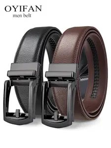 Men's Business Fashion Belt, Casual Automatic Lock Design Adjustable Belt for Work Office, Daily Clothing Decor, Trendy All-match & Exquisite Belt for Birthday Gift, Automatic Buckle Belt
