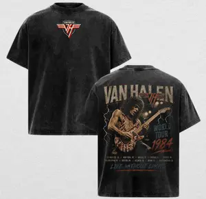 Van Halen | Washed Tee Streetwear Hoodie “Rock Titans — Guitar Riffs That Shaped Generations” — For Music Fans, For Drops That Radiate Supreme Aura