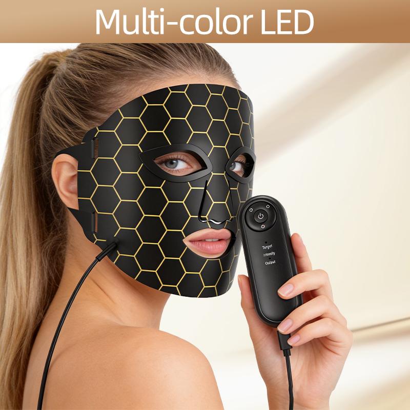 【Mother's Day Gift】Red Light Therapy for Face, LED Face Mask Light Therapy with Rechargeable Remote for Acne, Wrinkles, Skin Rejuvenation, Portable Facial Skin Care Mask with Timing Function - Home Use 96 LED Beads