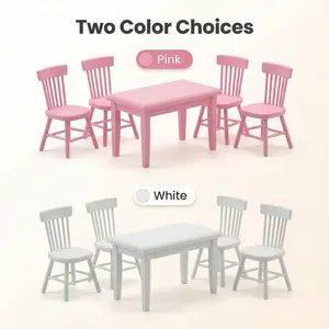 5-Piece Miniature Chair Set 1:12 Scale Christmas Halloween Doll Decoration Ornament Model, Miniature Furniture, Festive Holiday Decor Accessory