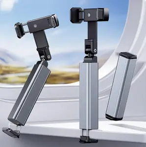 Upgraded 2.0 Pocket Storage Aluminum Alloy Mobile Phone Stand, 360° Rotatable Phone Holder, Phone Mount Suitable for Travel, Fitness, Self-driving, Kitchen