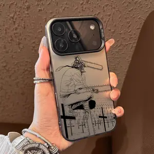 C-Chainsaw ManS Denji MAKIMA Phone Case For IPhone 17 16 15 14 13 12 11 Pro Max Air Multicolor Matte Laser Metallic Aurora Funda