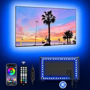 MATICOD LED Lights for TV Led Backlight, 16.4ft RGB Led Strip Lights for TV Lights Behind, USB Led Light Strip for 55-70in TV, Bluetooth APP Control Music Sync Ambient Lighting for Gaming Room