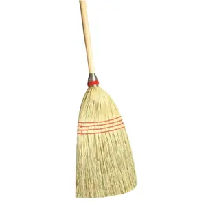 212 MAIN House Broom - Dqb Industries 06075 Model, Long Handle Home Cleaning Products, Broomcorn Fiber Household Cleaning Tool