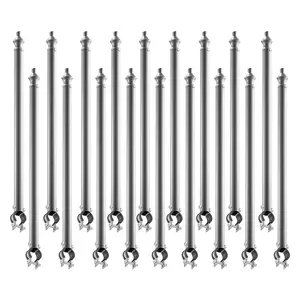 VEVOR Chain Link Fence Extensions, 18 Packs 27.4 Extension Height, Galvanized Post Extender for 1.3 to 1.5 Top of Fence, U Bracket, Barbed Wire Extend Arm for Privacy, Prevent Dogs Jumping Out