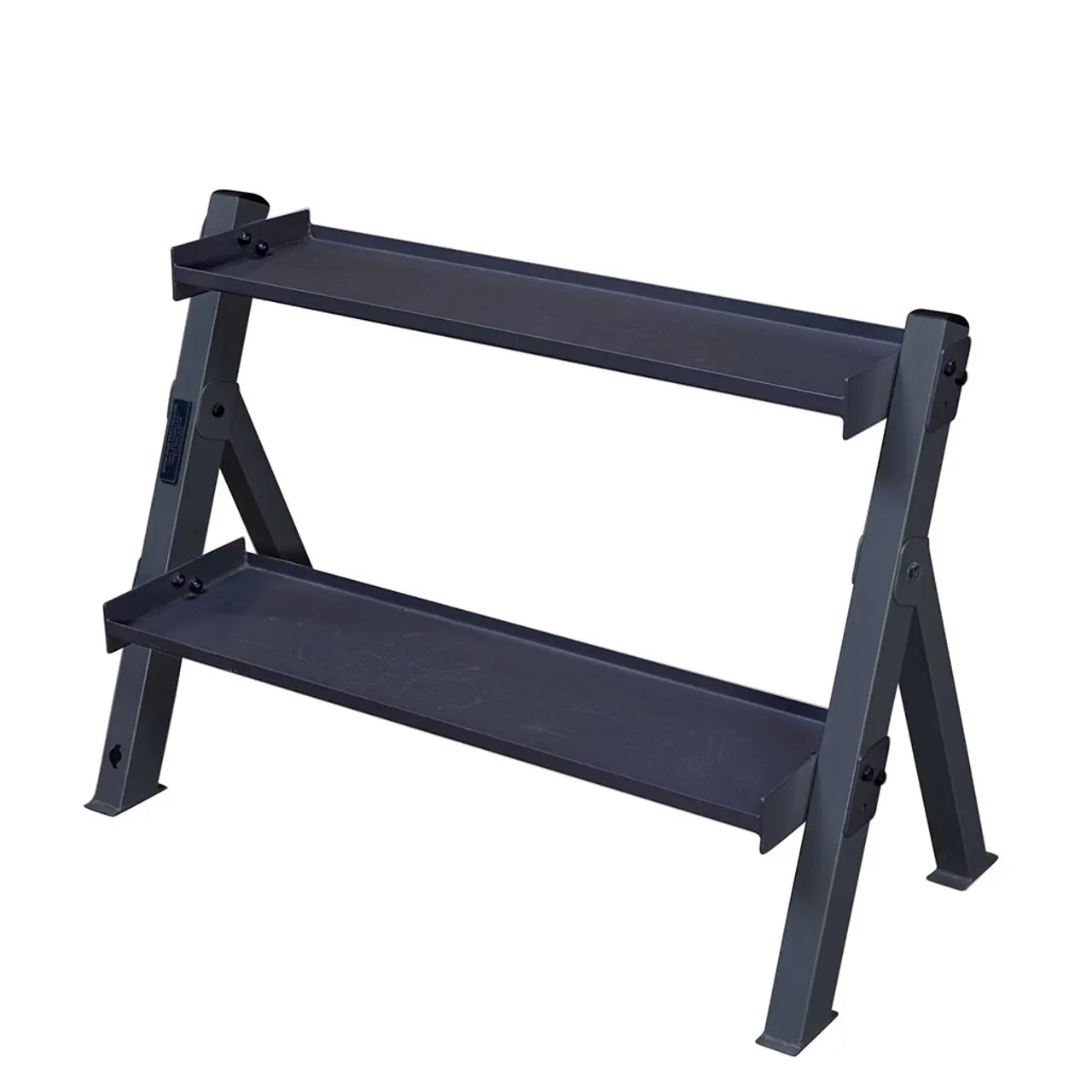 Body Solid 2-Tier Adjustable Shelf Dumbbell and Kettlebell Rack