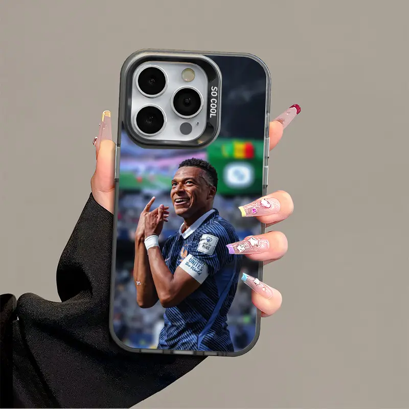 Mbappé IPhone 17 Promax Football Phone Case Anti Drop Protective Case for Iphone 16 15 14 13 12 11 SAMSUNG S25 24 23 22 Plus Acrylic Durable Case With Anti Collision