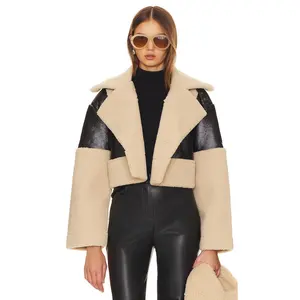 Steve Madden Alaina Faux Leather Coat in Black