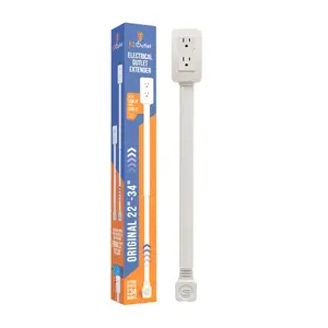 EZ Outlet Electrical Outlet Extender. Access Hard-to-Reach Outlets! Features USB-A, USB-C, and 2 AC Outlets, Extends 22"-34", Rotates 180°. Use Behind Couches, Nightstands, Desks, and More.