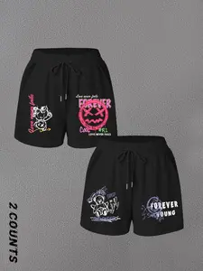 Women's Bear Print Boxer Briefs, Casual Comfy Breathable Shorts for Daily Wear, Ladies Underwear for All Seasons