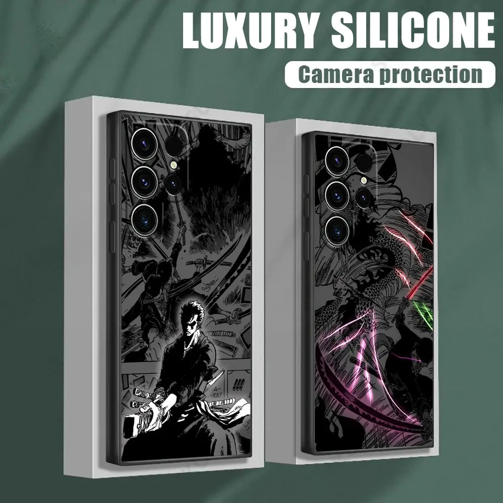Anime & Manga Customized Zoro Casing - Soft Silicone Phone Case for Samsung Galaxy S26 S25 S24 S23 S22 S21 FE Ultra 5G Plus, Shock Protection Mobile Phone Accessory