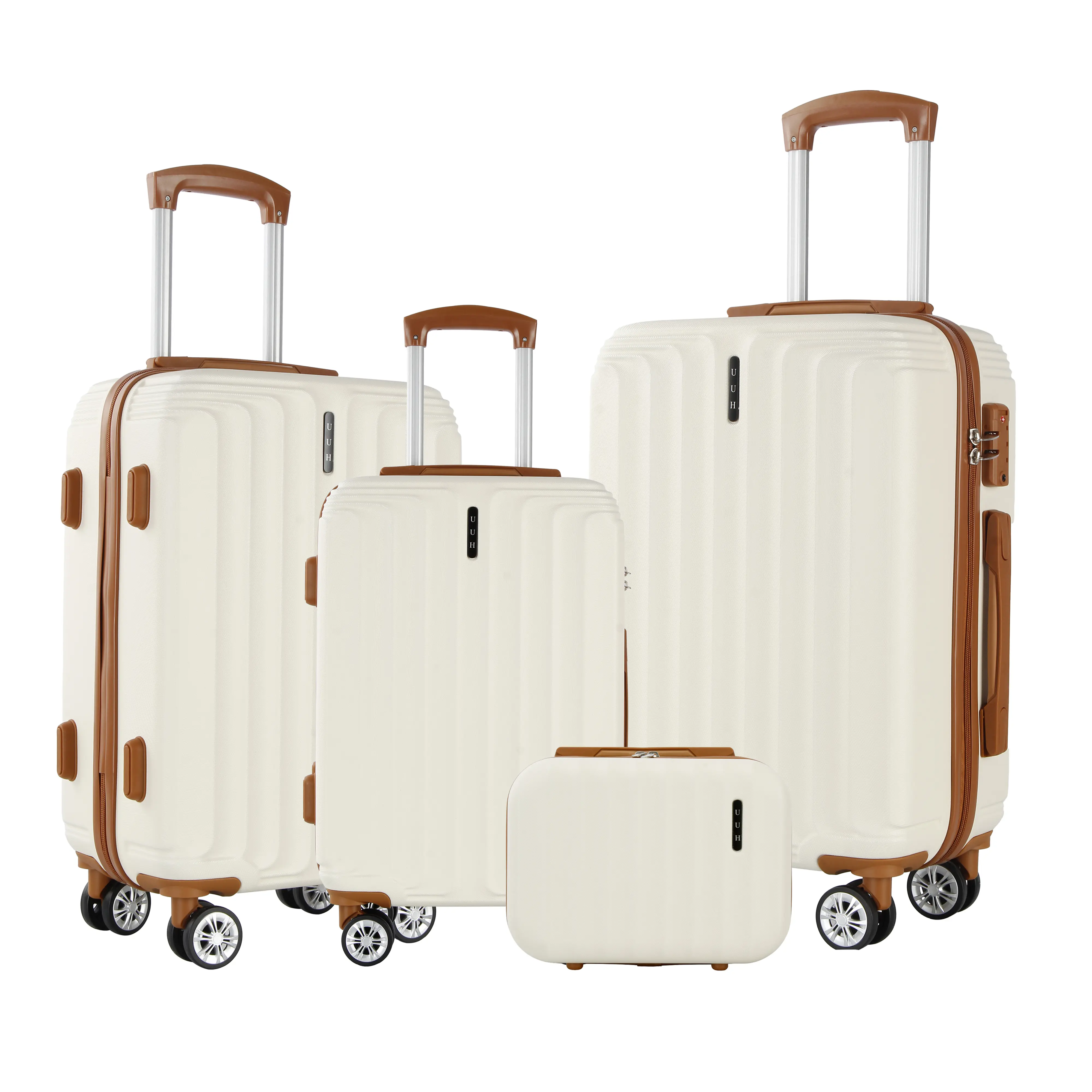 UUH Luggage Sets - 3PCS/4PCS/6PCS/7PCS/8PCS with TSA Locks Family Set- Suitcase for Travel Spinner Wheels Lightweight