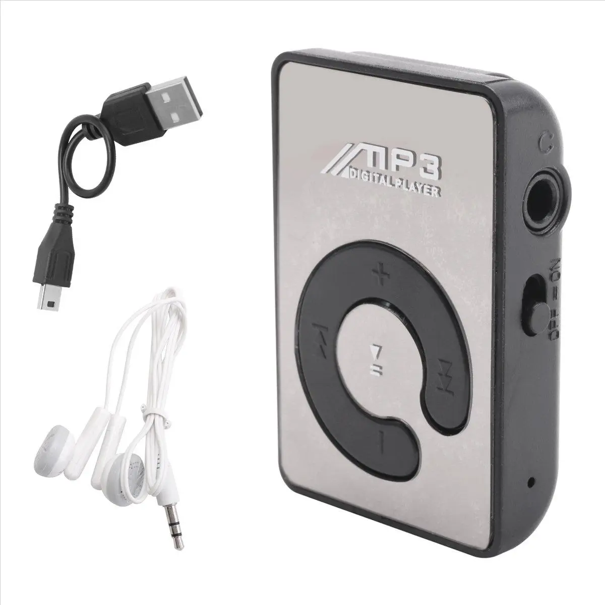 Mini Music MP3 Player with USB Cable with Headphones Black